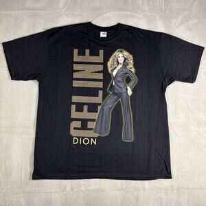 Vintage 2009 Celine Dion World Tour Concert T-Shirt‎ Size 2XL Preowned